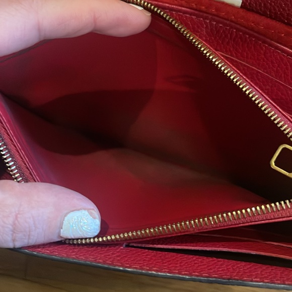 Louis Vuitton Red Monogram Empreinte Leather Wallet- authentic good condition - Picture 6 of 10